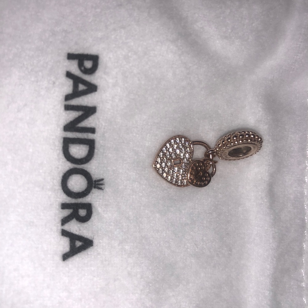 Rose gold Pandora heart locket charm